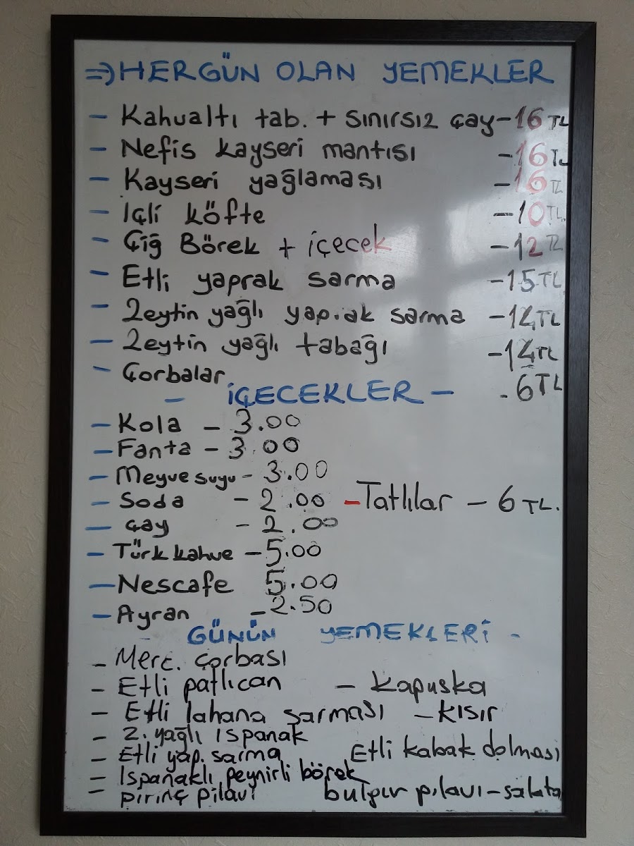 Menu Kayseri Mutfağı-7
