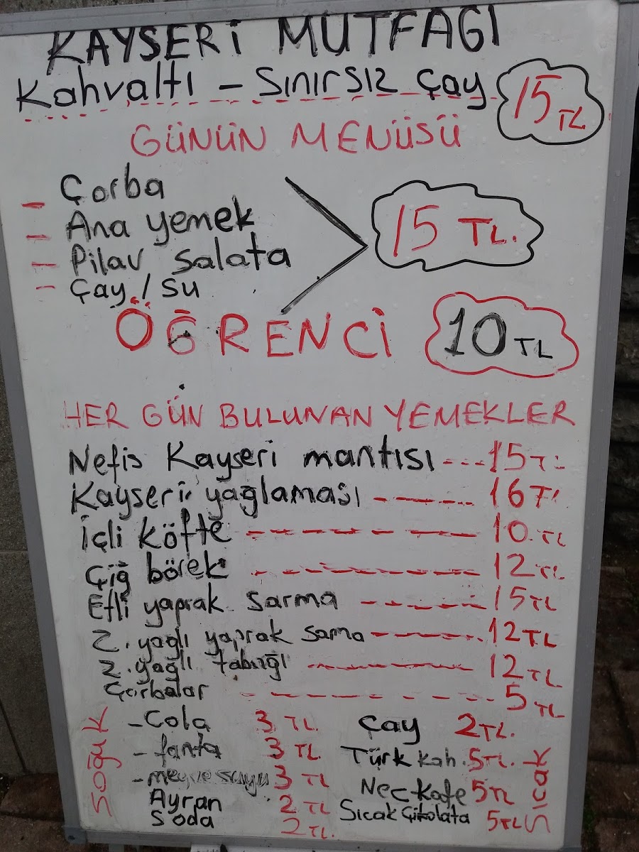 Menu Kayseri Mutfağı-8